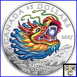 2017'Dragon' Colorized Proof $25 Silver Coin 1oz. 9999 Fine (18109) (NT)