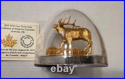 2017 Elk Sculpture of Majestic Canadian Animals $100 pure 10oz. 999 coin Canada