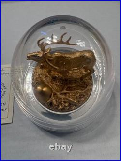 2017 Elk Sculpture of Majestic Canadian Animals $100 pure 10oz. 999 coin Canada