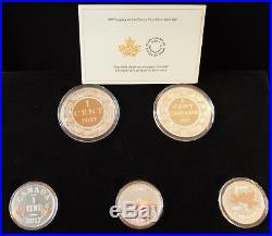 2017 Fine Silver Gold Plate Legacy Of The Penny Rcm 5 Coin Pf Set Issue $709.95