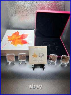 2017 Fine silver Canada $3 Maple Leaf Quartet 4-coin Set