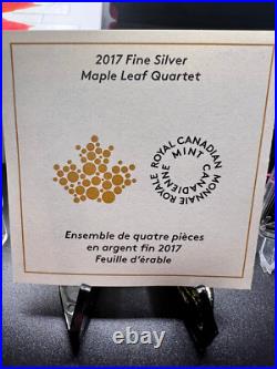 2017 Fine silver Canada $3 Maple Leaf Quartet 4-coin Set