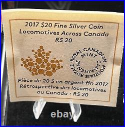 2017 Fine silver Locomotives Across Canada 3-coin Subscription Set