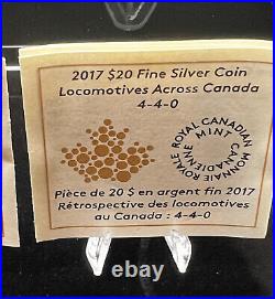 2017 Fine silver Locomotives Across Canada 3-coin Subscription Set