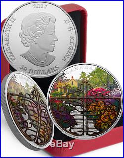 2017 Gate Enchanted Garden $30 2OZ Pure Silver Proof Coin Canada Filigree Gate