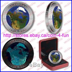 2017 Glow-In-The-Dark A View of Canada From Space $25 Silver Coin Roberta Bondar