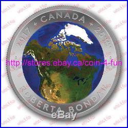 2017 Glow-In-The-Dark A View of Canada From Space $25 Silver Coin Roberta Bondar