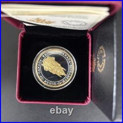 2017 Great Seal of Canada $25 1OZ Pure Silver Gold-Plated Proof Coin