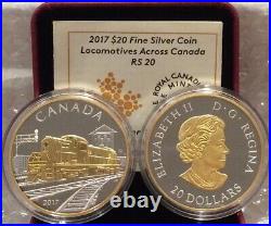 2017 Locomotive RS-20 Across Canada $20 1OZ Pure Silver Proof Train Coin