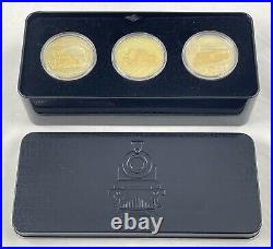 2017 Locomotives Across Canada 3-Coin Gold Plated Fine Silver Subscription Set