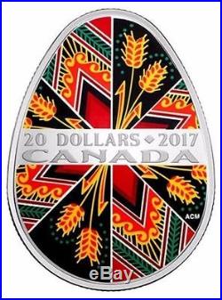2017 PYSANKA 1 Oz PURE SILVER EASTER EGG $20 CANADIAN COIN PRESALE