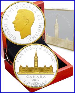 2017 Parliament Canada Peace Tower 2OZ Pure Silver Proof Renewed Dollar Coin