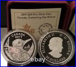 2017 Protecting Our Future Canada $20 1OZ Pure Silver Proof 3D-Hologram Coin