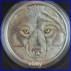 2017 Royal Canadian Mint $15 In The Eyes Of The Wolf Pure Silver Coin