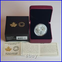 2017 Royal Canadian Mint $15 In The Eyes Of The Wolf Pure Silver Coin