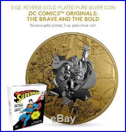 2017 Silver SUPERMAN THE BRAVE AND BOLD DC COMICS ORIGINALS Coin