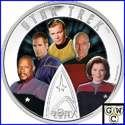2017'Star Trek(TM)Five Captains'Color Prf $30 Silver Coin 2oz. 9999Fine(18103)NT