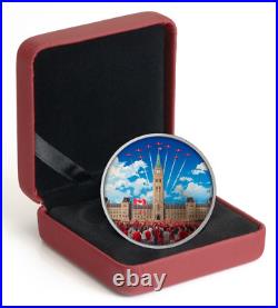 2017 Two Ounce $30 Celebrating Canada Parliament Building Pure Silver Glow Coin