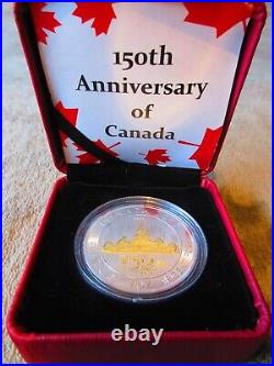 2017 VOYAGEUR GOLD GILDED 150 Anniversary 1oz Silver Coin $5 Canada