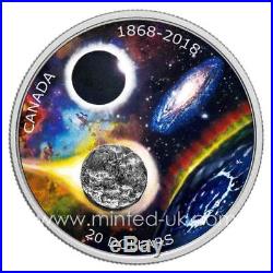 2018-150th Anniversary of the RAS of Canada $20 1oz Silver Proof Meteorite Coin