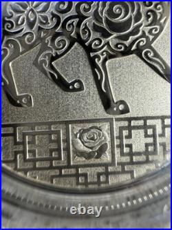 2018 15.87g 99.99% PURE SILVER $10 CANADIAN COIN. THE YEAR OF THE DOG. OGP+COA