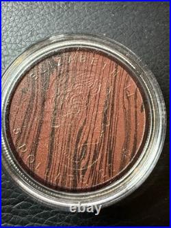 2018 1 Oz. 9999 Silver Canada Red Maple Leaf Wood Tone Color Coin Out Of 199