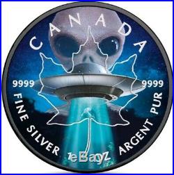 2018 1 Oz Silver $5 Canadian ALIEN N UFO Coin