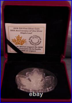 2018 $20.00 Fine Silver Coin 30th Anniversary of the Silver Maple Leaf (99.99) 2018 $20.00 Fine Silver Coin 30th Anniversary of the Silver Maple Leaf (99.99)
