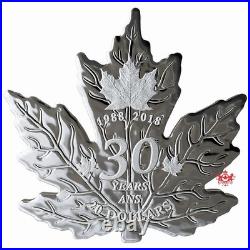 2018 $20 30th Anniversary of the Silver Maple Leaf Pure Silver Coin