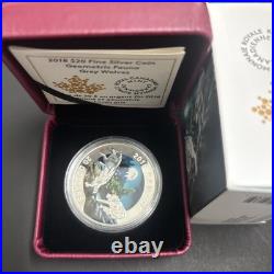 2018 $20 Fine Silver Coin Geometric Fauna Series Grey Wolves