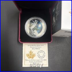 2018 $20 Fine Silver Coin Geometric Fauna Series Grey Wolves