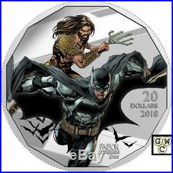 2018 $20 Fine Silver Coin Justice League (TM)Batman and Aquaman (18284) (NT)