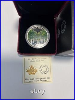 2018 $20 Fine Silver Coin Maple Tree Tunnel