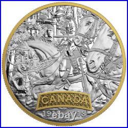 2018 $20 First World War Allied Forces Canada Pure Silver Coin