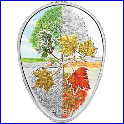 2018 $20 Four Seasons of the Maple Leaf Pure Silver Coin