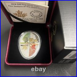 2018 $20 Four Seasons of the Maple Leaf Pure Silver Coin