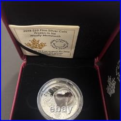 2018 $20 Frozen in Ice Woolly Mammoth Pure Silver Coin