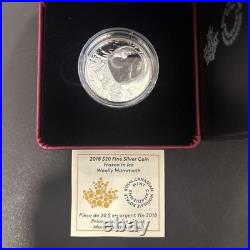 2018 $20 Frozen in Ice Woolly Mammoth Pure Silver Coin