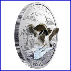 2018 $20 Silver COIN THREE-DIMENSIONAL APPROACHING CANADA GOOSE