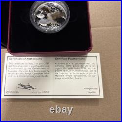 2018 $20 Silver COIN THREE-DIMENSIONAL APPROACHING CANADA GOOSE