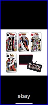 2018 $25 Fine Silver 4-Coin Set Rare Historical Currency of Canada Playing Cards