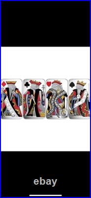 2018 $25 Fine Silver 4-Coin Set Rare Historical Currency of Canada Playing Cards