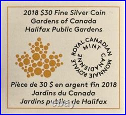 2018 $30 2oz Fine Silver Gardens Of Canada Halifax Public Gardens Coin 2018 $30 2oz Fine Silver Gardens Of Canada Halifax Public Gardens Coin