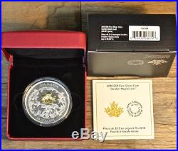 2018 $30.9999 Fine Silver Coin With Gold Maple Leaf, 2 oz, Royal Canadian Mint