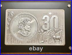 2018 30th Anniversary 3oz (Total) Fine Silver Maple Leaf Coin/Bar Combo Pristine
