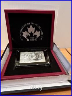 2018 30th Anniversary 3oz (Total) Fine Silver Maple Leaf Coin/Bar Combo Pristine