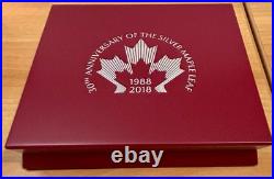 2018 30th Anniversary 3oz (Total) Fine Silver Maple Leaf Coin/Bar Combo Pristine