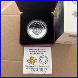 2018 Ancestor Moon Mask $25 1OZ Silver Proof High Relief Coin Canada Master Club