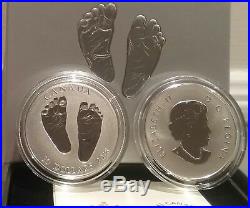 2018 Baby Gift Welcome to the World Pure Silver $10 1/2OZ Coin Canada Baby Feet