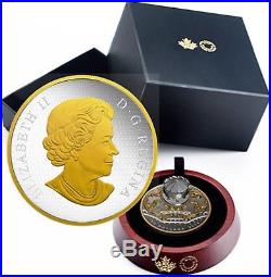 2018 CANADA $50 ANTIQUE CAROUSEL 6oz Pure Silver Gold-Plated Coin IN HAND NO TAX